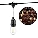 Openuye 24Ft LED String Light Linkable Outdoor Decorative S14 Strand Lights with 12 Hanging Sockets for Wedding Patio Garden Porch Party Backyard Deck Yard