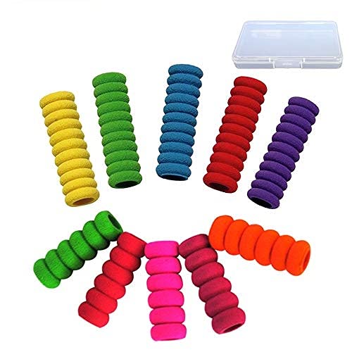 ZEVONDA Children Pencil and Pen Grips for Kids Adults Special Needs Righties or Lefties, 10 Packs