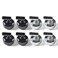 TORPSPORTS(Dia.30mm Mini Shuffleboard Pucks, Set of 8 Black/Chromeplate