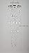 FlavorThings Diamante Duo Delight Chandelier,Multi Shaped Beaded Faux Crystal Iridescent Chandelier,Chandelier for Wedding Centerpieces and Party Event Home Decorations,10.25