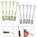 Luckycivia 10 Pcs Snuff Spoon Mini Shovel Medicine Spoon, Tableware Charm, Home Supplies Pendants Necklace (Gold, Silver)
