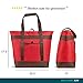 Rachael Ray Jumbo Chillout Thermal Tote, Insulated Bag Keeps Cool or Hot for Hours, XL Insulated Bag for Groceries, Potlucks, Sundries & More!, Foldable & Reusable Thermo Food Bag, Red