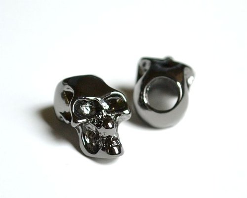 20 Metal Black Skull Beads For 550 Paracord Bracelets, Lanyards, Other  Projects - Main Image