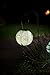 Allsop Home and Garden Soji Stella Pearl Globe LED Outdoor Solar Lantern, Handmade with Weather-Resistant UV Rated Tyvek fabric, Stainless Steel Hardware, Auto sensor on/off, for Patio, Deck, Garden, Color (Pearl)