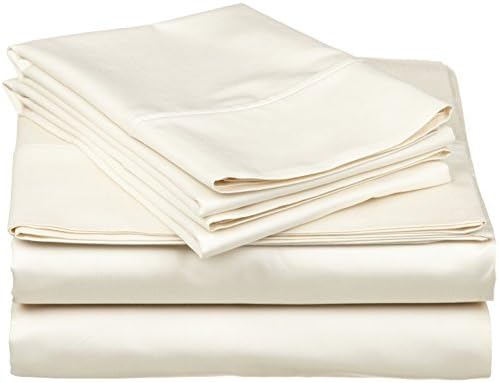 Heavy Weight Egyptian Cotton, Hotel Classic Ivory Solid 1000 Thread Count 4 Pieces King Bed Sheet Set ,25 Inches Deep Pocket