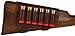 BronzeDog Genuine Leather Buttstock Ammo Holder Shotshell Carrier Hunting Ammo Pouch Shotgun Shell Cover 12 (16) Gauge Right Handed Black Brown