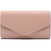 Aebecede Patent Leather Envelope Clutch Purse Shiny Shoulder Bag Candy Chain Evening Bag Elegant Handbag