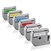 Suminey Compatible Label Tape for Brother M Tape 12mm 0.47 Inch MK131 MK231 431 531 631 731 for P-Touch PT-90 PT-M95 PT-65 PT-45M, 26.2 Feet (8m), 6 Color (Clear White Red Yellow Blue Green)