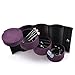 KLOUD City® 3 Tier Purple Travel Roll Up Jewelry Box Case Organizer Holder with Snap Closure
