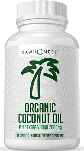 100% Natural Organic Coconut Oil Supplement, Supports Weight Loss, Skin, Hair, Nails. Concentrated MCTs and MCFAS. Boost your Energy & Digestive System - 60 Softgels