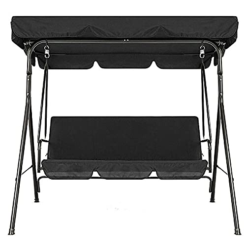 TEET Hollywoodschaukel-Überdachung, 3-Sitzer, wasserdicht, Ersatz-Sitzschutz für Garten/Outdoor/Bank/Terrasse (Größe… – Bild 4