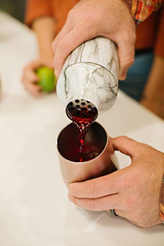 Simple Modern Cocktail Shaker Geschenkset mit Jigger Deckel | Isolierter Boston Martini Mixer Edelstahl… – Bild 7