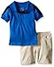 Calvin Klein Baby-Boys Blue Jersey Polo Shirt and Twill Shorts