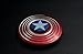 Fidget Spinner Captain America & Spider Man, Smooth Custom Round Shaped Hand Spinners with Ceramic Bearing, Metal and Durable. Stress Reducer Toy & Perfect for ADHD, ADD, Anxiety (2 pack)