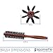 Spornette Deville Boar Bristle Round Brush for Women - Small Round Hair Brush for Blow Drying, Curling & Styling - Adds Shine, Volume & Lift to All Hair Types (1.5 Inch)