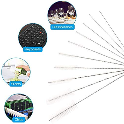 Drinking Straw Cleaner Brushes, Nylon Pipe Tube Cleaner 8.2inch 10 Pcs