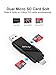 Alxum Dual USB C Micro SD TF Compact Flash Card Reader, Type C Micro SDHC, Micro SDXC Memory Card Reader Adapter for USB C Smartphones, Tablets and USB 3.0 Devices, Read 2 Cards Simultaneously