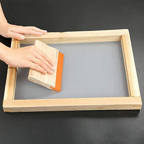 M-Aimee 2 Pieces 2 Sizes Screen Printing Squeegee, 75 Durometer Wooden Ink Scraper for Screen Printing - Thumbnail 6
