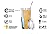 Healthy Human Stainless Steel Tumbler with Straw & Lid | Splash Proof Insulated Travel Cup | Eco-Friendly Coffee Tumblers | Water Cups with Straws Cleaner and Splash Proof Lids (32oz, Golden Oak)