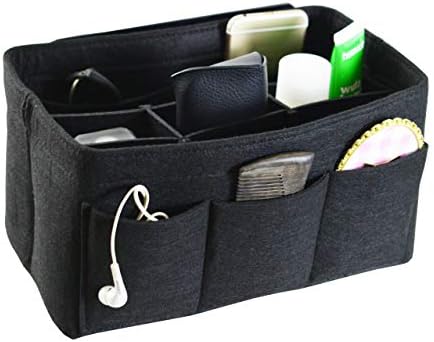 Felt Fabric Handbag Organizer,Insert Purse Organizer 12 Pockets Structure Shaper 4 size