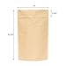 AwePackage High Barrier Natural Kraft Paper Stand up Zipper Coffee Pouch Bag with Valve (10, 16 OZ)