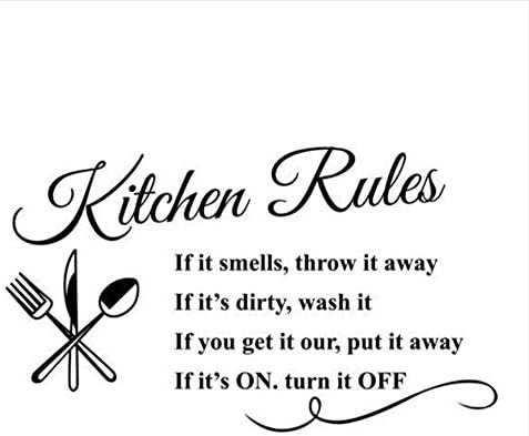 Kitchen Rules Wall Decal Removable Kitchen Quote Wall Sticker Restaurant Home Decor Design Kitchen Rule Wall Art Poster 98x57cm Buy Online At Best Price In Uae Amazon Ae