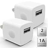 2 PCS Rapid USB AC Universal Power Home Wall Travel Charger Adapter [ MIKASA TECH ] Compatible iPhone 6 6s PLUS 4 4S 5 5s 5c Samsung HTC [White]