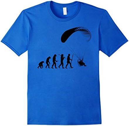 Mens Evolution of Man Paramotor T Shirt XL Royal Blue