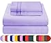 Mezzati Brushed Microfiber Bed Sheet Set - Ultra Soft and Lightweight for Ultimate Sleep Comfort, Wrinkle Free and Color Fade Resistant, 4 Piece Set (Lilac,Full Size)