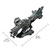 Fish Tank Decoration Helicopter Ruins Landscaping, Aquarium Resin Sunken Crashed Plane Decorations Aquarium Ornament for Fish Tank Betta Fish Shrimp Cichlid to Play, Hide and Rest