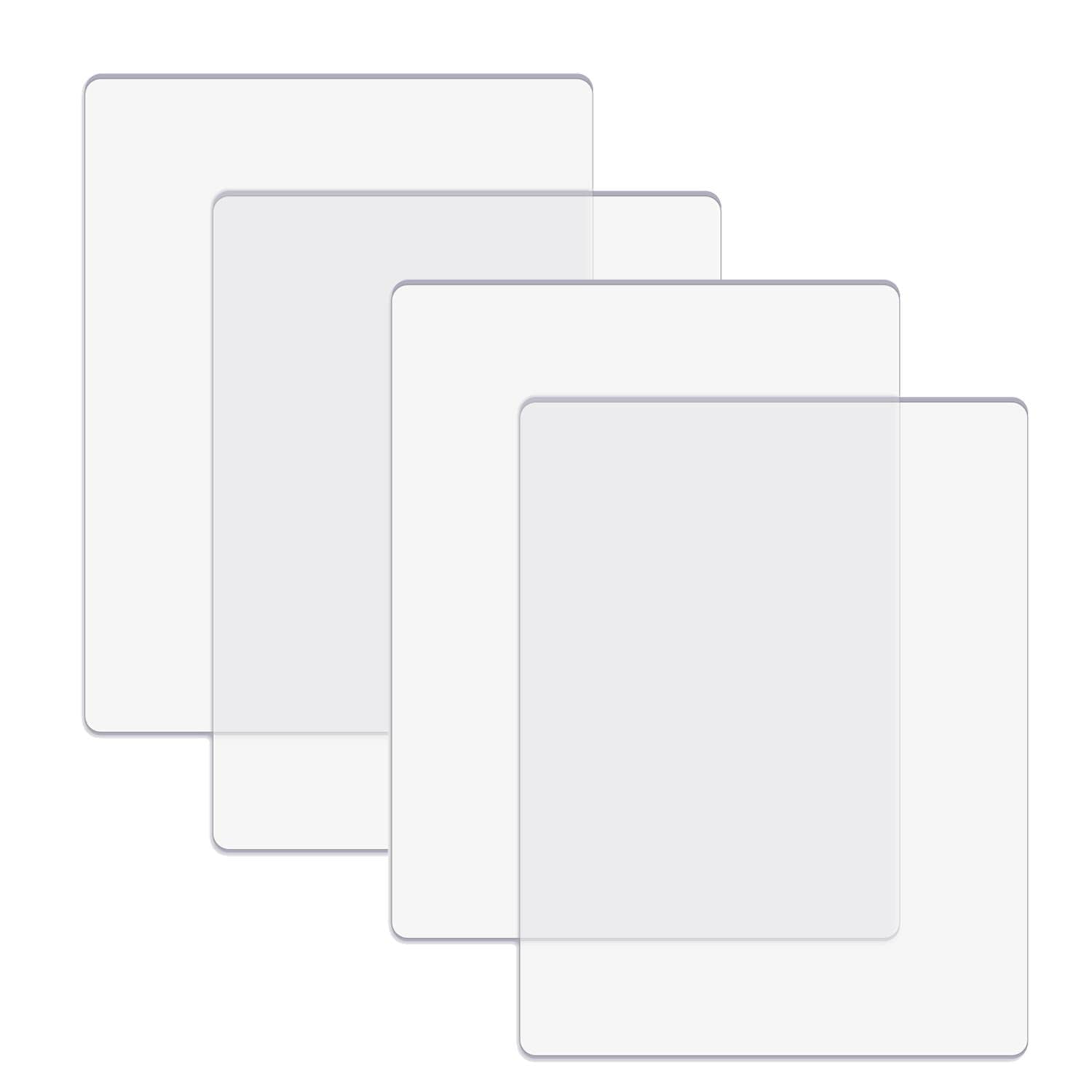 OTCRAFT 4 Pcs/2 Pair Standard Cutting Pads for Die Cutting Machine；Clear Polycarbonate Plastic Cutting Plates,Cutting Pads Die Cutting Plates 8 3/4" x 6 1/8" x 1/8 "(22.5 x 15.5 x 0.3 cm)