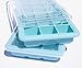 EssentialEarth Home Ice Cube Trays Silicone with Lids - 2 Flexible Ice Trays - Ice Cube Molds for Chilled Drinks, Whiskey & Cocktails - Stackable covered mold tray, Dishwasher Safe, BPA Free