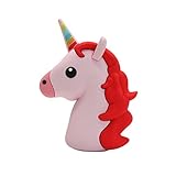 New 2600mah Red Unicorn Shaped Emoji Cute Funny Cartoon Gift Power Bank External Battery Portable Mobile Phone Charger For Iphone Ipad Samsung Galaxy Note All Tabletes …