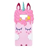 TopSZ Pink Unicorn Case for Samsung Galaxy Note 9,3D Cartoon Silicone Character Kawaii Animal Cover,Cute Girls Kids Teens Guys Horse Funny Rubble Vivid Color Fun Protective Cases for Samsung Note9