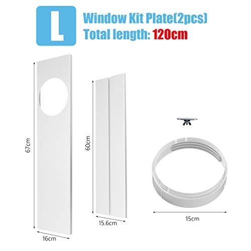Window Seal Plate for Portable Air Conditioning Adjustable 67-120cm Mobile Air-Conditioning Unit and Tumble Dryer Window Vent Kit Hot Air Stop Air Exchange Guards