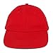 Toddler to Youth Washed Chino 100% Cotton Twill Cap with Adjustable Strap - Red