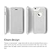 iPhone 6S Case, elago® [Leather Flip][White] - [Card Slot][Screen Protection][Premium Hybrid Construction] – for iPhone 6/6S