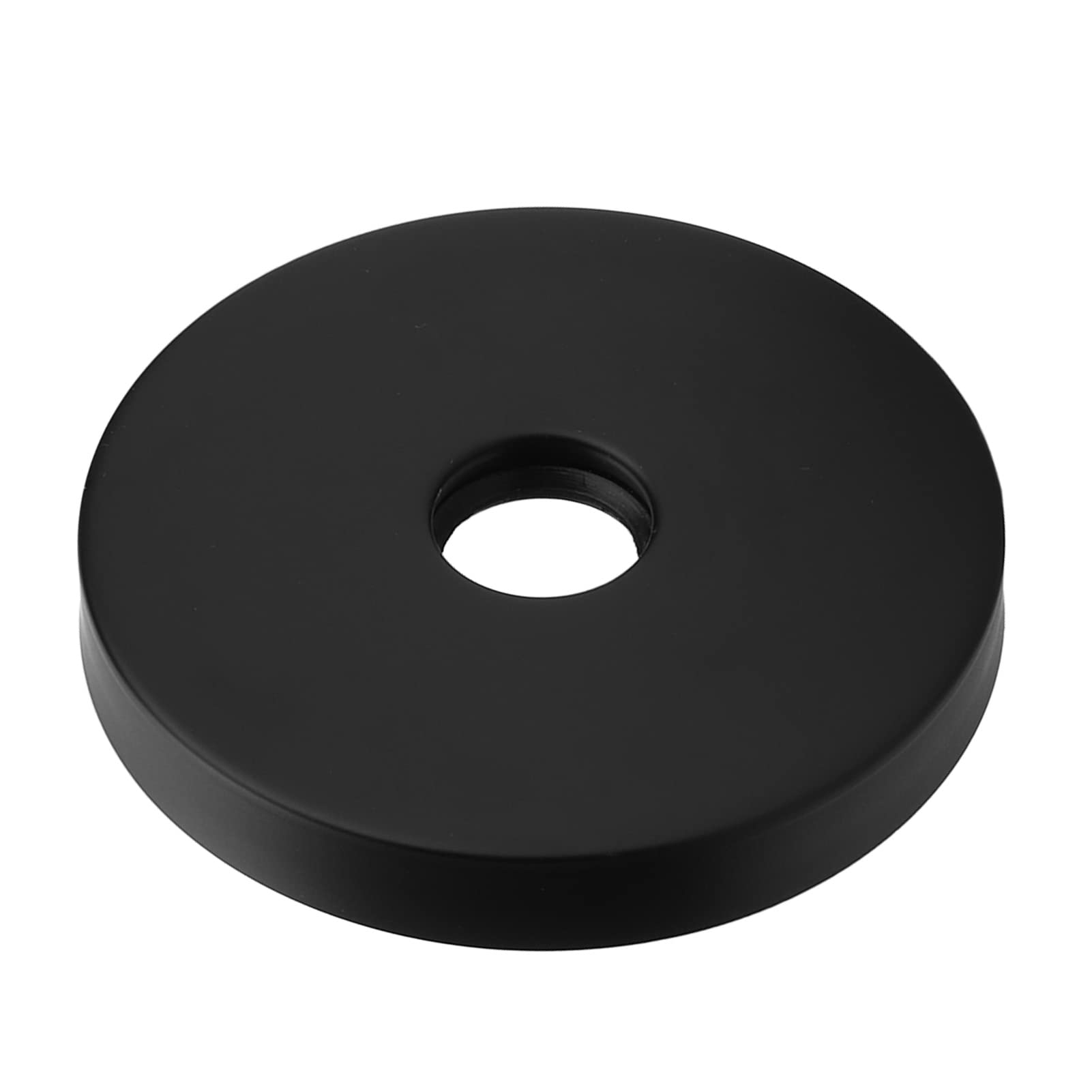 TOPINCN Shower Flange Cover, Large Round Shower Arm Flange Replacement 304 Stainless Steel Shower Head Arm Escutcheon Cover Plate for Home G1/2in Pipe Replacement (Black)