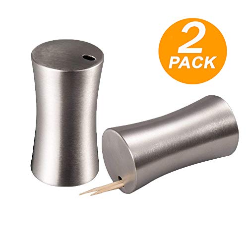 FireKylin 2 Pcs Toothpick Holder, Stainless Steel Dispenser Storage Organizer - Thumbnail 5