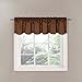 Eclipse Canova Blackout Thermaback Window Valance Curtains for Kitchen or Bathroom, 42