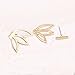 Leiothrix Aesthete Alloy Golden Lotus Shape Earrings for Women and Girls Apply to Wedding Party Casual