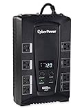 CyberPower CP685AVRLCD Intelligent LCD UPS System, 685VA/390W, 8 Outlets, AVR, Compact