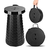 EJOY [Upgraded 2020] Portable Folding Stool Folding Camping Stool Height Adjustable Outdoor Plastic Stools for Camping Hiking Fishing BBQ