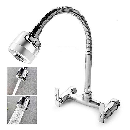 SBD™ Sink Mixer 360 Rotating Shower Tap for Kitchen/Bathroom,Wall Mounted (Big Flexible Neck
