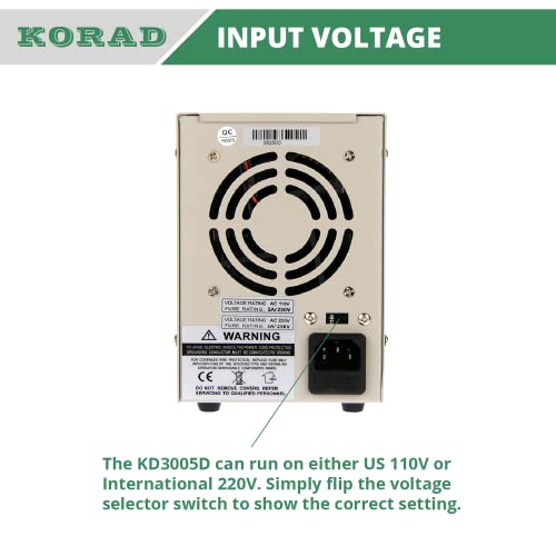 KORAD KD3005D Precision Variable Adjustable 30V, 5A DC Linear Power
