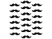 100 Piece Mustache Party Favor Sticker Decal Wall Art Macbook Pro