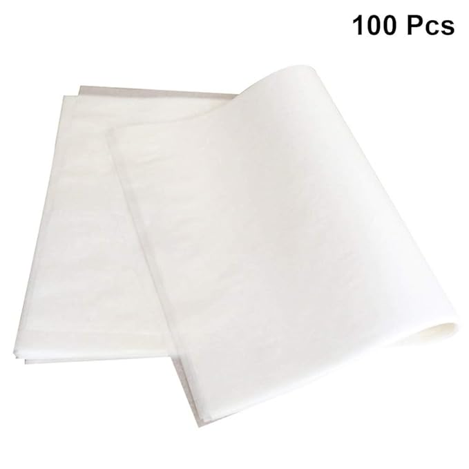 BESTONZON 100 Stück Fettfeste Papierbögen antihaftbeschichtet Backpapier Kuchen Backpapier Kuchen Backpapier Keksfolie