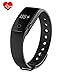 Sabuy Smart Band with Heart Rate Monitor Fitness Activity Tracker Sleep Counter Wireless Pedometer Wristband Sports Bracelet (Black)