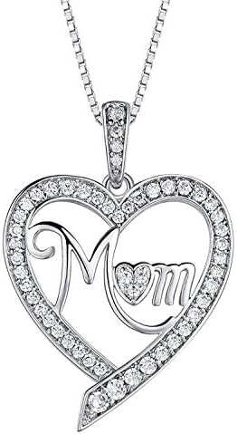 FANCYCD "Always My Mother Forever My Friend Love Heart Necklace, 18", Special Jewelry for Women, for Mom, Wife, Aunt, Grandma.