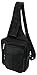 Leather Black Cowhide Multi-Pocket Organizer Carry All Cross-Body Shoulder Messenger Sling Bag with Key Ring Carabiner